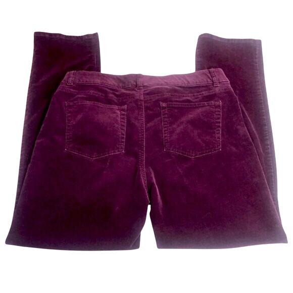 Chaps Traditional Preppy Maroon Burgundy Corduroy Pants Classic Jeans Styling - Picture 13 of 16
